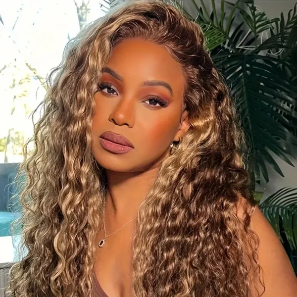 Highlight Blonde Wig 13x4 Deep Wave Human Hair Lace Front